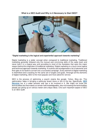 what is a seo audit and why is it necessary