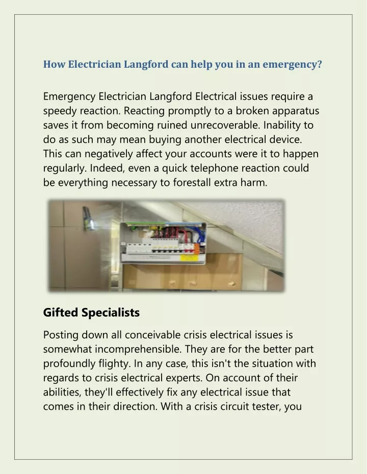how electrician langford can help