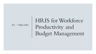 hris for workforce productivity and budget