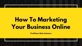 how to marketing your business online