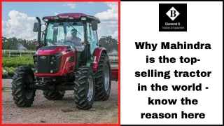 Know the reason here: Why mahindra is the top selling tractor in the world