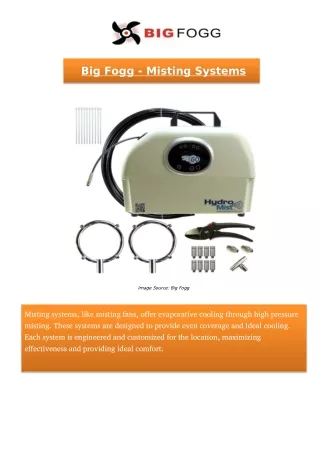 Buy Misting Systems Online | Big Fogg