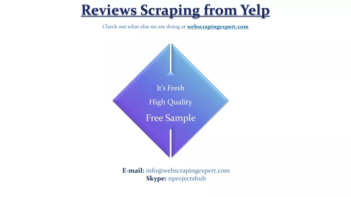 reviews scraping from yelp