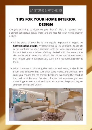 Tips for Your Home Interior Design