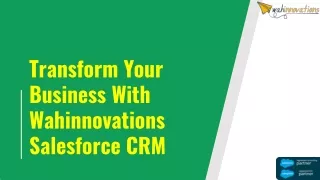 transform your business with wahinnovations