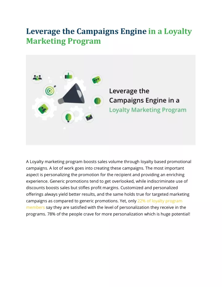 leverage the campaigns engine in a loyalty