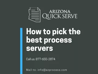 How to pick the best process servers