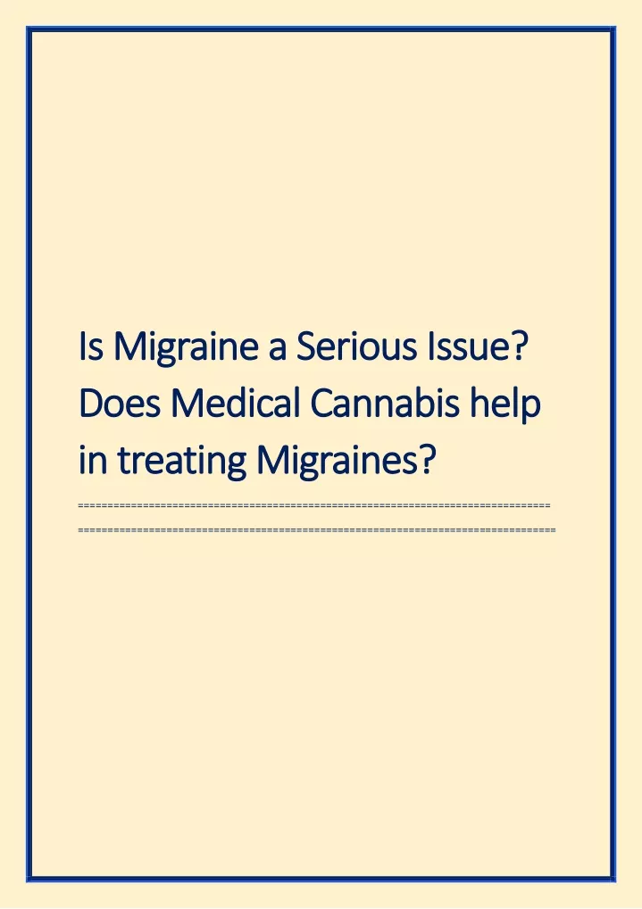 is migraine a serious issue is migraine a serious