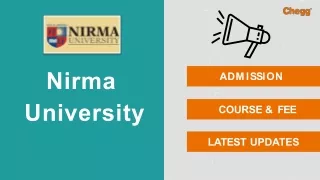 nirma university