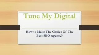 How to Make The Choice Of The Best SEO Agency?