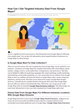 how can i get targeted industry data from google