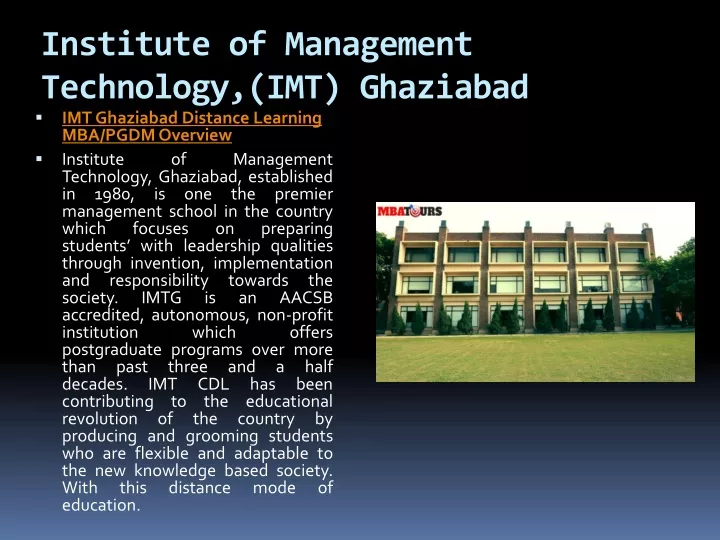 institute of management technology imt ghaziabad