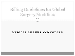 billing guidelines for global surgery modifiers