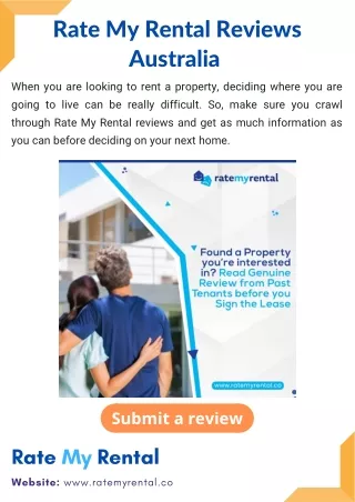 Rate My Rental Reviews Australia