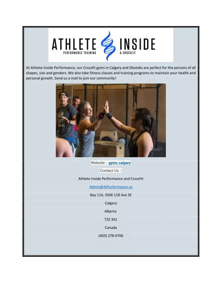 at athlete inside performance our crossfit gyms
