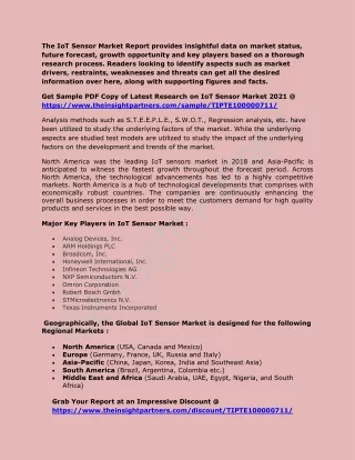 the iot sensor market report provides insightful