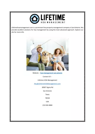 lifetimehoamanagement com is a prominent