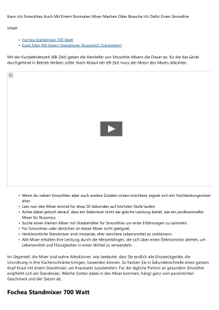 Ein genauer Gedanke über Smoothie Maker Wmf Test   2020
