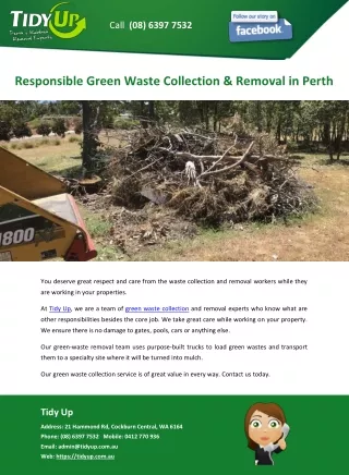 Responsible Green Waste Collection & Removal in Perth