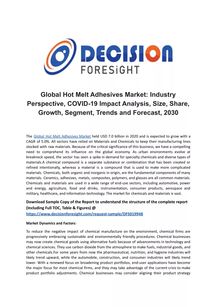 global hot melt adhesives market industry