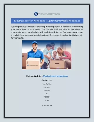 Moving Expert in Kamloops | Lightningmovingkamloops.ca