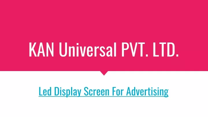 kan universal pvt ltd