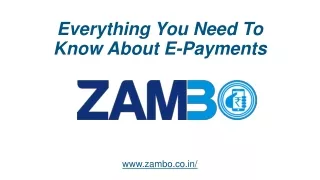 Everything you need to know about e payments