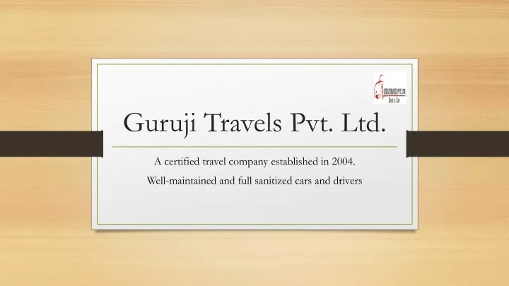 guruji travels pvt ltd