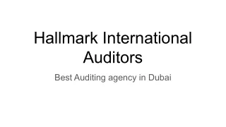 hallmark international auditors