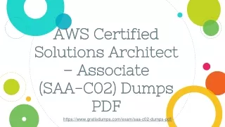 Amazon AWS Certified Solutions Architect – Associate (SAA-C02) Dumps PDF