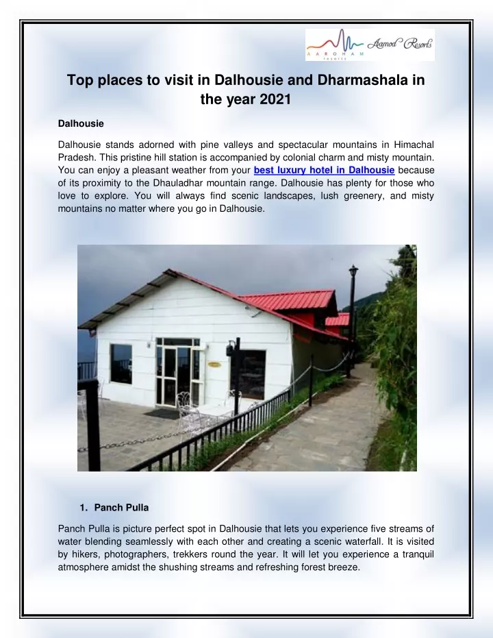 top places to visit in dalhousie and dharmashala