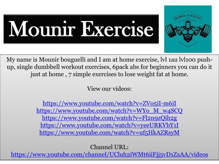 mounir exercise
