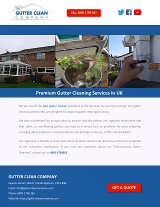 Premium Gutter Cleaning Services in UK