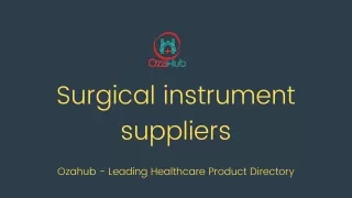 Surgical instrument suppliers