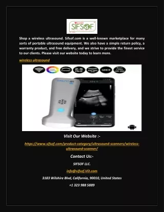 shop a wireless ultrasound sifsof com is a well