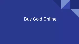Buy Gold Online