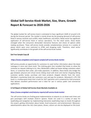 global self service kiosk market size share