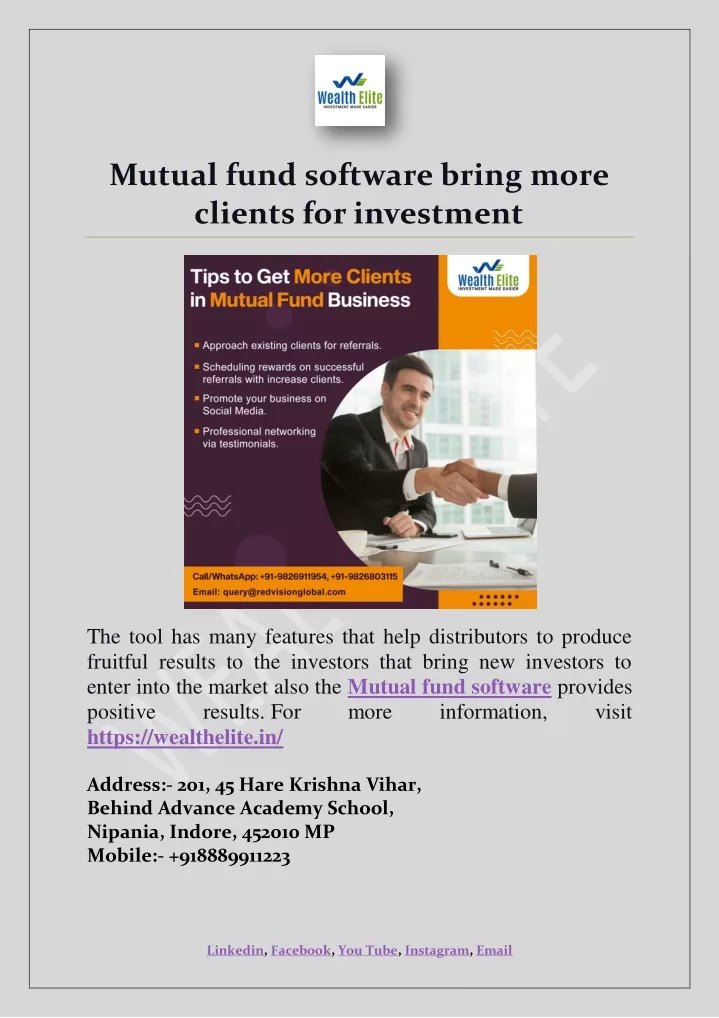 mutual fund software bring more clients