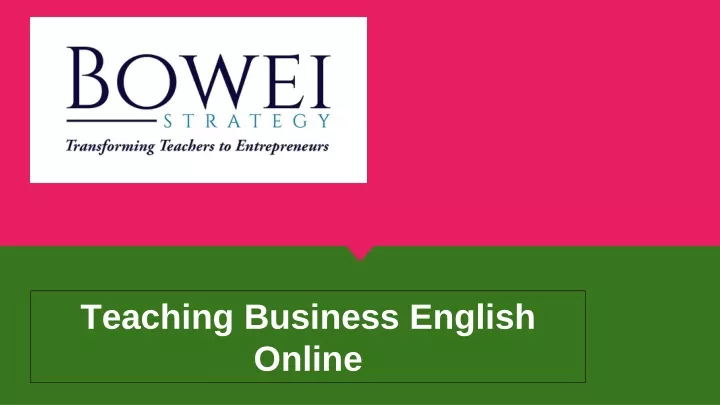 teaching business english online
