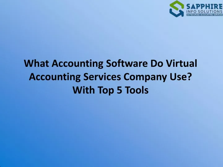 what accounting software do virtual accounting
