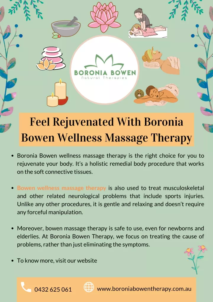 feel rejuvenated with boronia bowen wellness