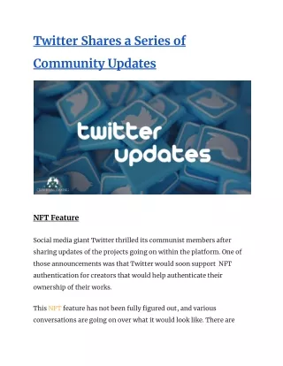 twitter shares a series of