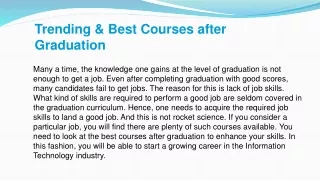 trending best courses after graduation