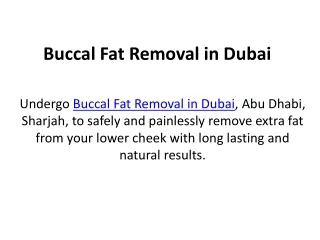 buccal fat removal in dubai