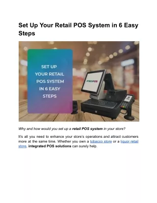 Set Up Your Retail POS System in 6 Easy Steps