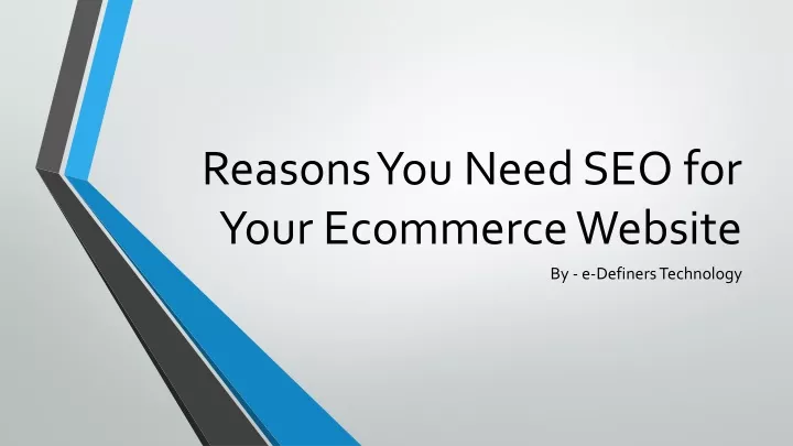 reasons you need seo for your ecommerce website