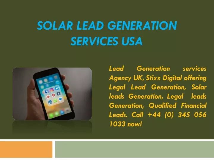 solar lead generation services usa