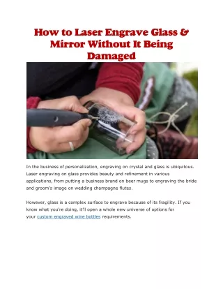 how to laser engrave glass mirror without