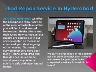 Ipod Repair Service Store In Hyderabad