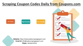 scraping coupon codes daily from coupons com